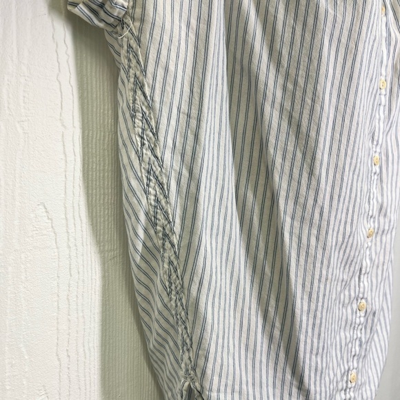 Madewell - Central Blue And White Erin Stripe Oversized Button Down Blouse XXS - Picture 7 of 15